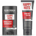 HAPPY NUTS Total Body and Ball Aluminum-Free Deodorant & Comfort Cream Bundle - Complete Ball & Body Odor Defense for Men, OG Scent