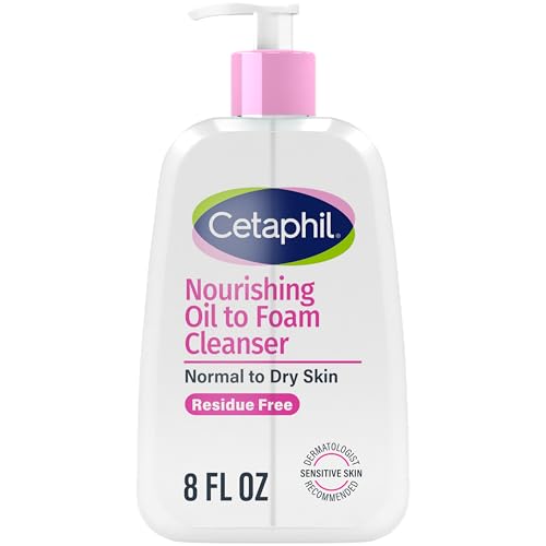 Cetaphil Nourishing Oil to Foam Facial Cleanser, Dry Skin, 8 fl oz