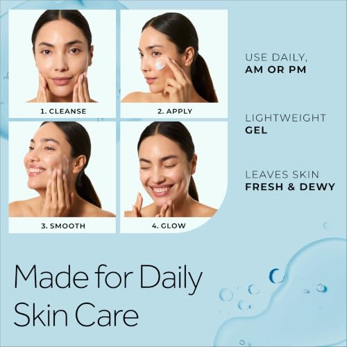 POND’S Fresh Hydration Gel Moisturizer – 24 HR Hydration with Vitamin E, Hyaluronic Acid & Vitamin B3 – Alcohol & Oil-Free Face Moisturizer – Dermatologist Tested, 3.4 oz
