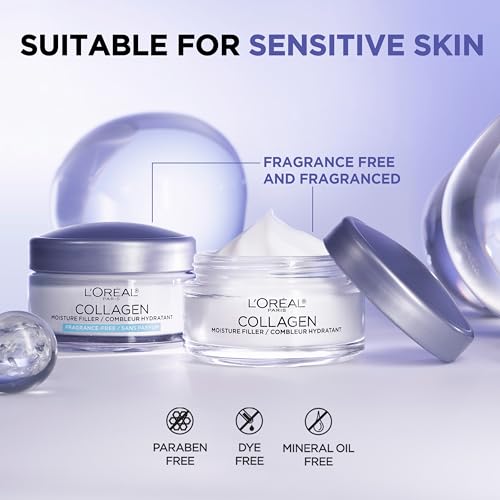 L’Oreal Paris Collagen Daily Face Moisturizer, Anti Aging Face Cream to Reduce Wrinkles and Provide Intense Hydration