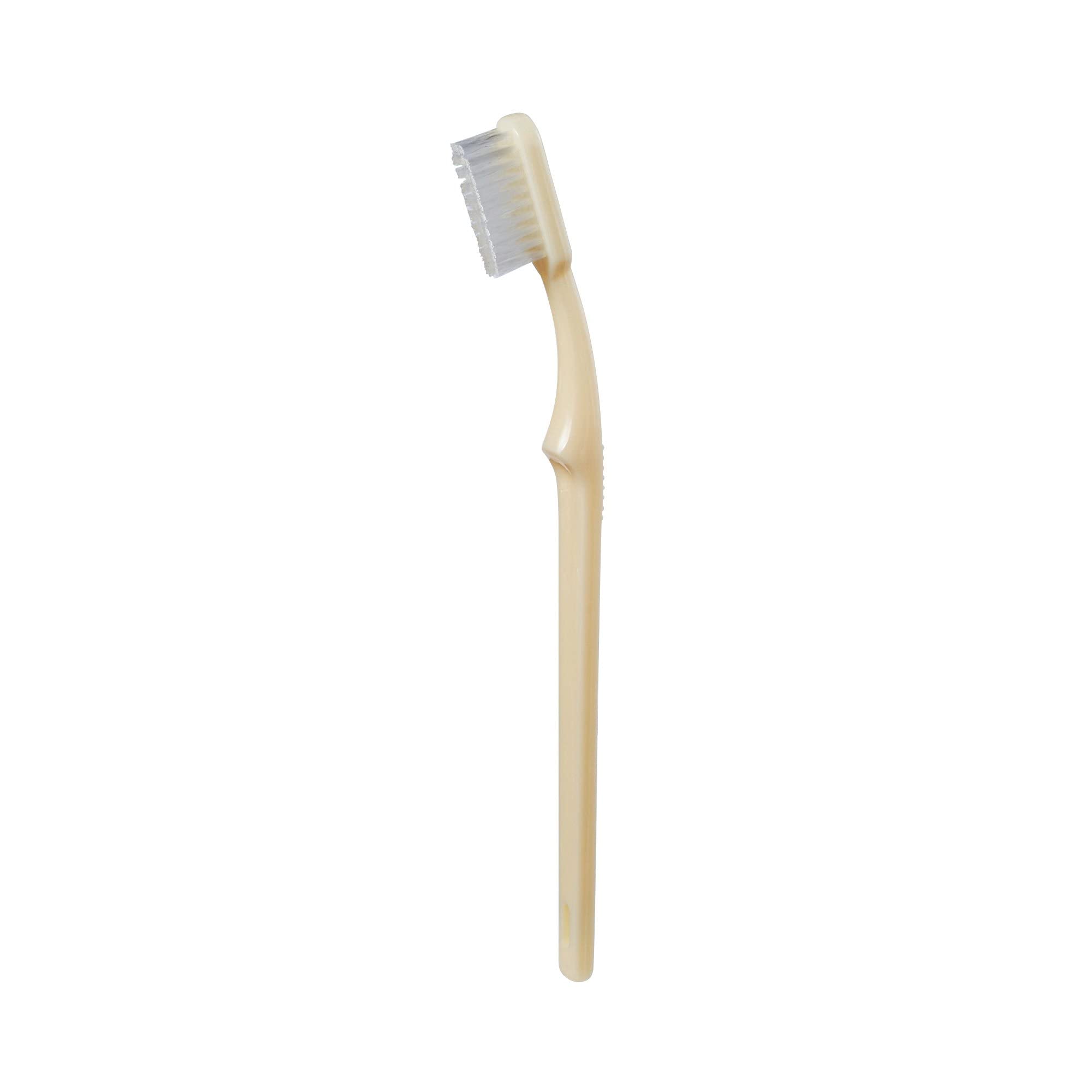 McKesson Toothbrush, Ivory, Medium Bristles, Curved, Individually Wrapped, 144 Count, 10 Packs, 1440 Total
