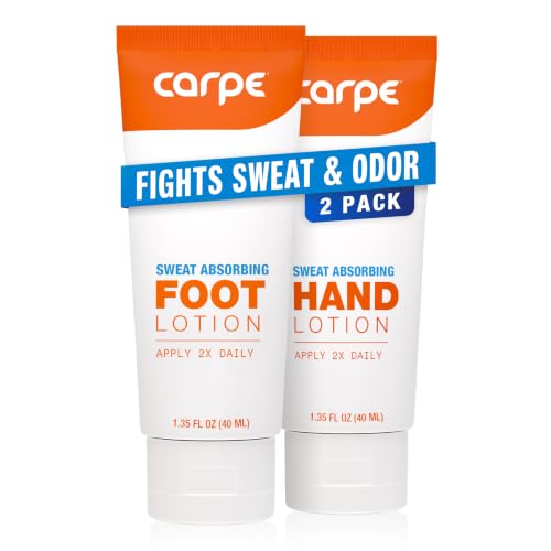 Carpe Sweat Absorbing Hand & Foot Lotion Bundle, Eucalyptus