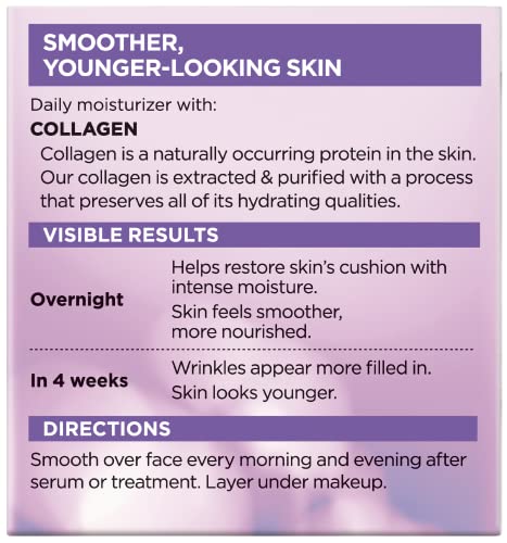 L’Oreal Paris Collagen Daily Face Moisturizer, Anti Aging Face Cream to Reduce Wrinkles and Provide Intense Hydration