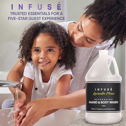 Hand/Body Wash | Infuse Lavender Mint Hotel | 1 Gallon | For Hospitality & Vacation Rentals to Refill Dispensers