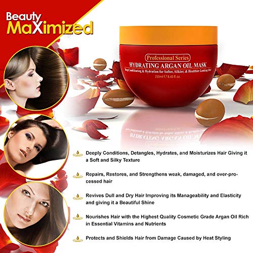 Arvazallia Hydrating Argan Oil Hair Mask and Deep Conditioner for Dry or Damaged Hair
