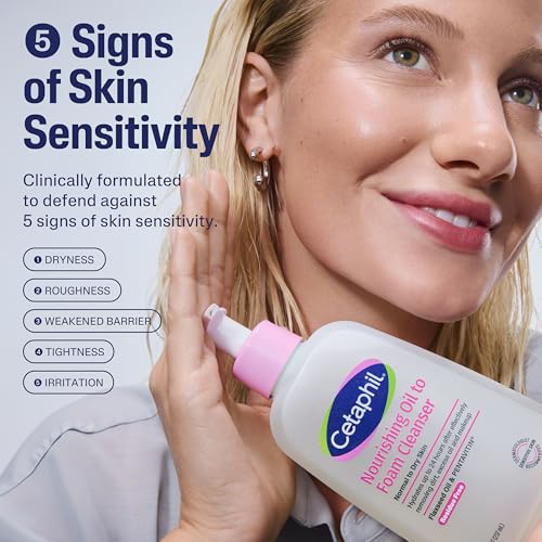Cetaphil Nourishing Oil to Foam Facial Cleanser, Dry Skin, 8 fl oz