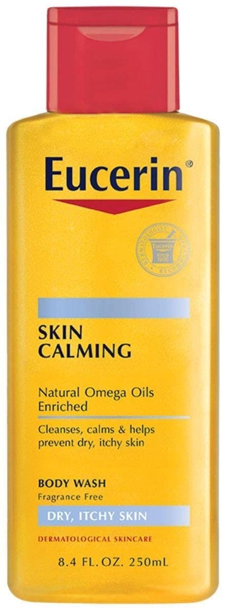 Eucerin Skin Calming Body Wash - Cleanses and Calms to Help Prevent Dry Itchy 8.4 Oz