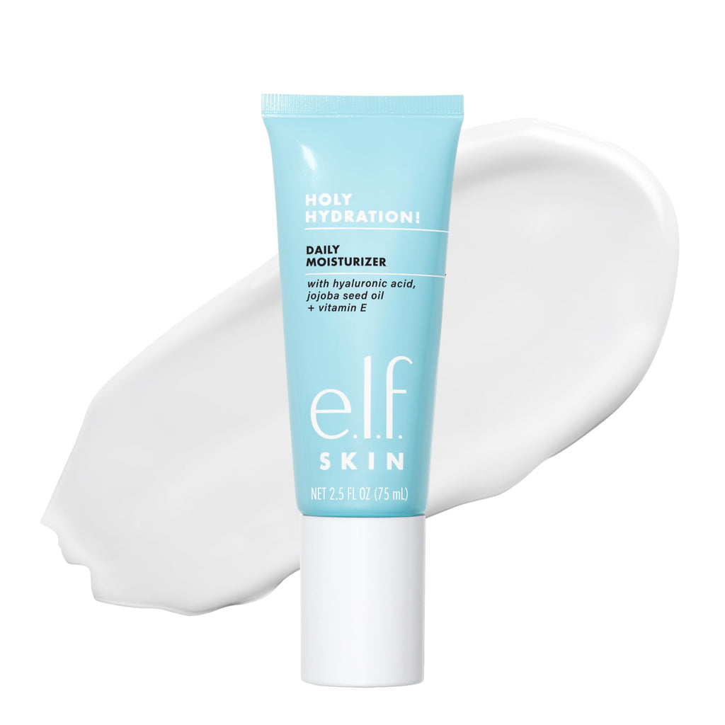 e.l.f. SKIN Holy Hydration! Moisturizer Mini, Ultra-Hydrating Formula, Infused with Aloe, Jojoba Oil & Shea Butter, Vegan & Cruelty-Free