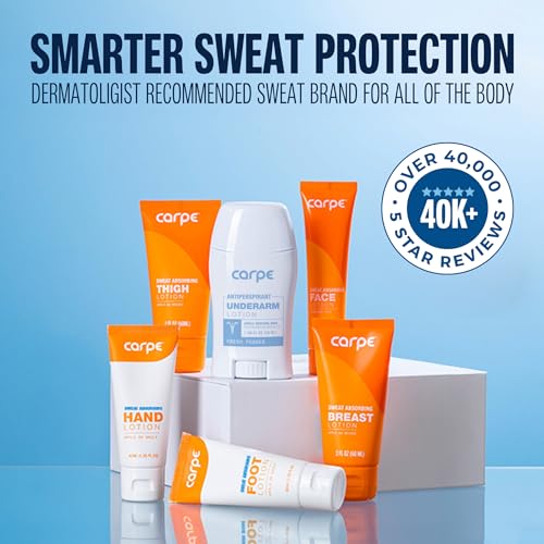 Carpe Sweat Absorbing Hand & Foot Lotion Bundle, Eucalyptus