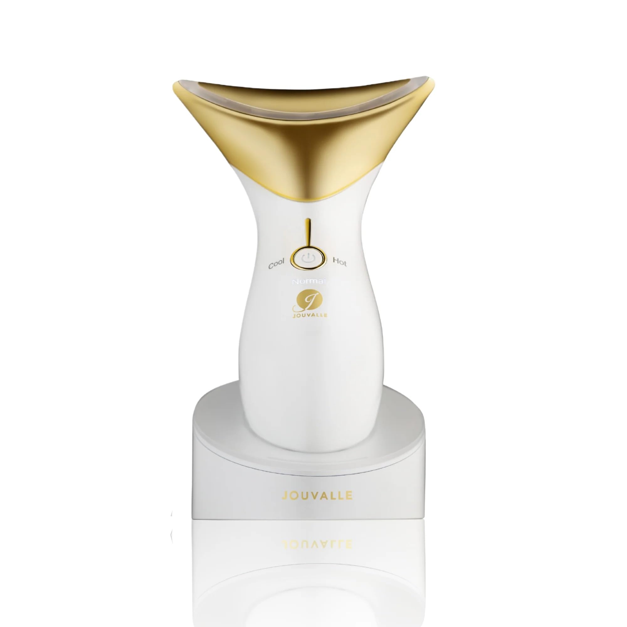 JOUVALLE Neck and Body Solution, Hot & Cool LED Beauty Device, Red & Blue Light Technology, Vibration Massage, for Neck, Décolleté & Body Care