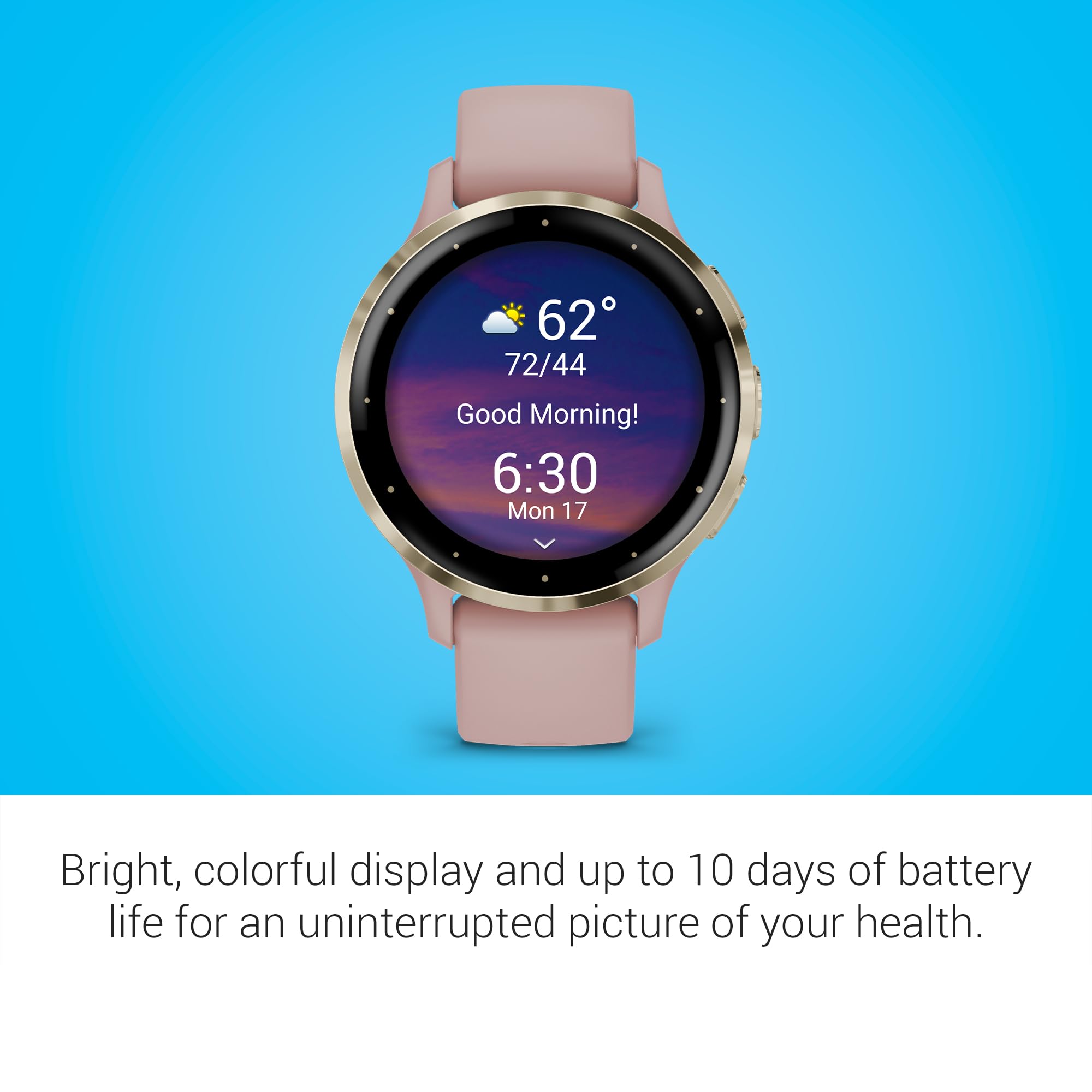 Garmin Venu 3 AMOLED Smartwatch with Stainless Steel Bezel