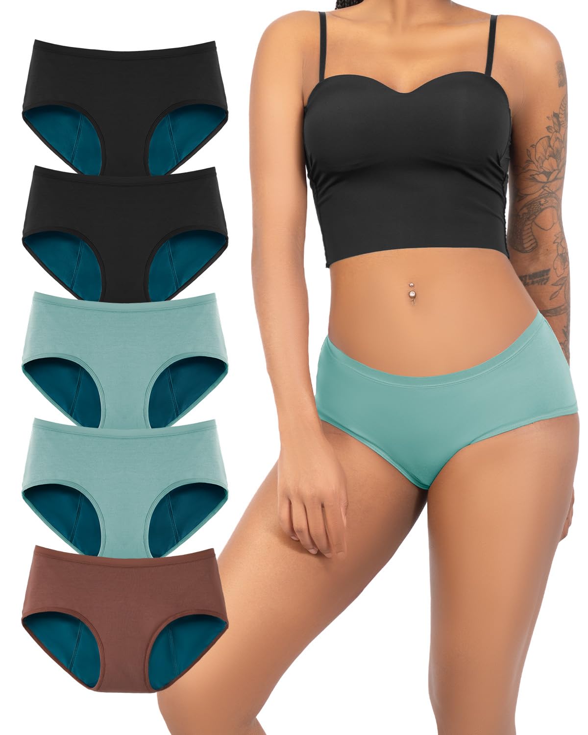 TIICHOO Heavy Flow Leakproof Period Underwear for Women