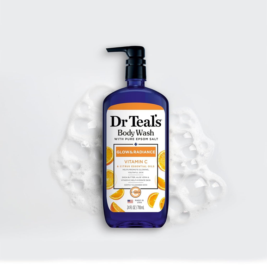 Dr Teal's Body Wash with Pure Epsom Salt, 24 fl oz (Pack of 2)