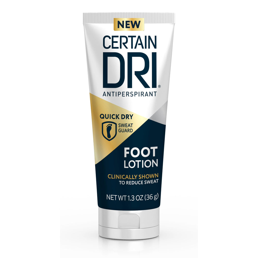 Certain Dri Antiperspirant Foot Lotion, 24-Hour Sweat Protection, 1.3 oz