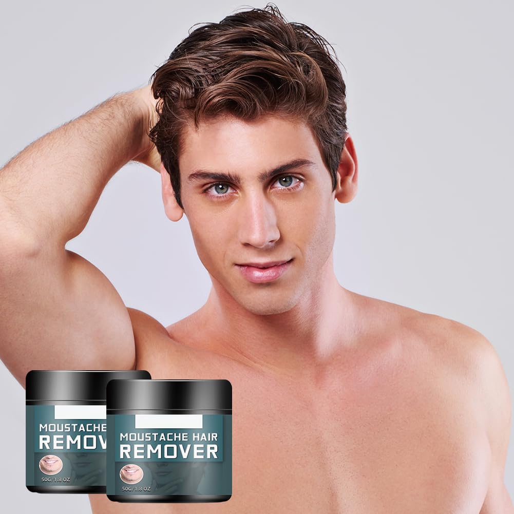 Wenrny Men's Beard & Mustache Hair Removal Cream 2-Pack