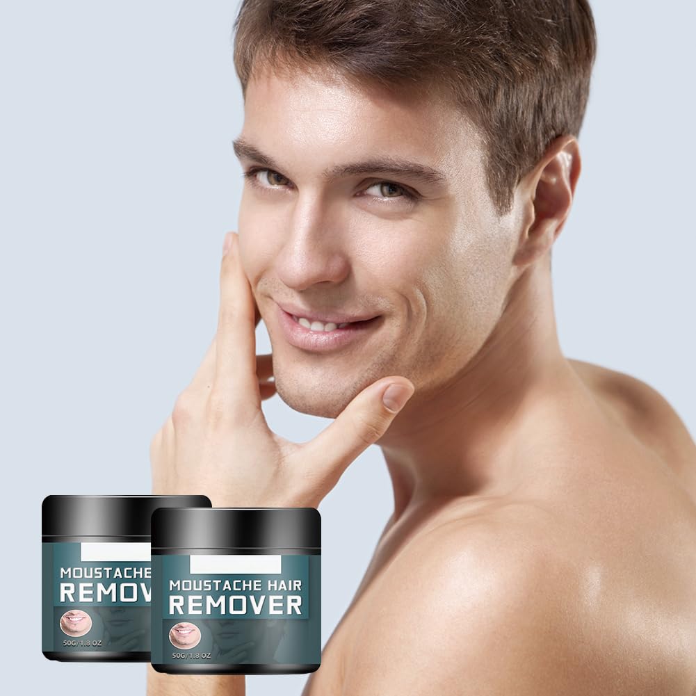 Wenrny Men's Beard & Mustache Hair Removal Cream 2-Pack