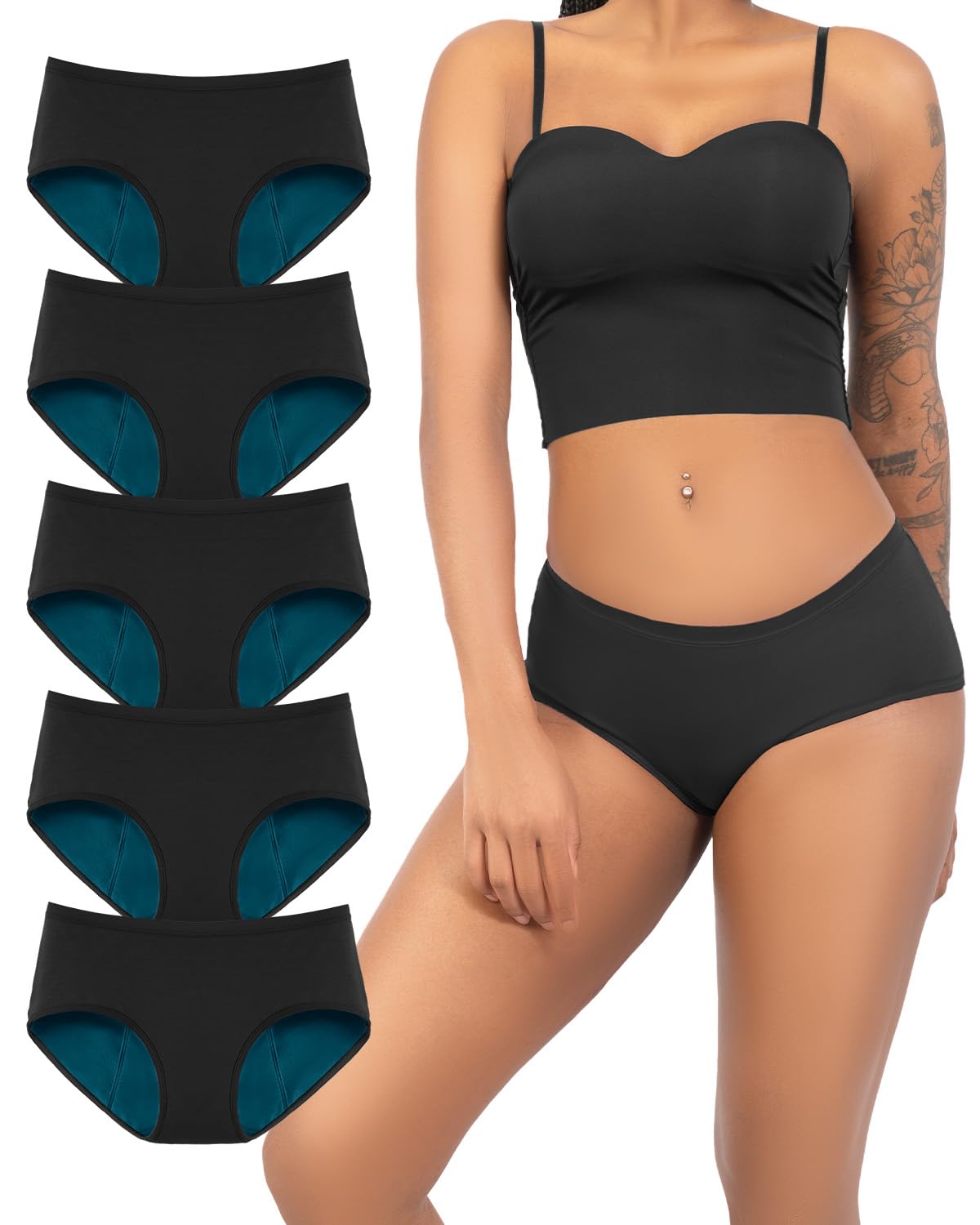 TIICHOO Heavy Flow Leakproof Period Underwear for Women