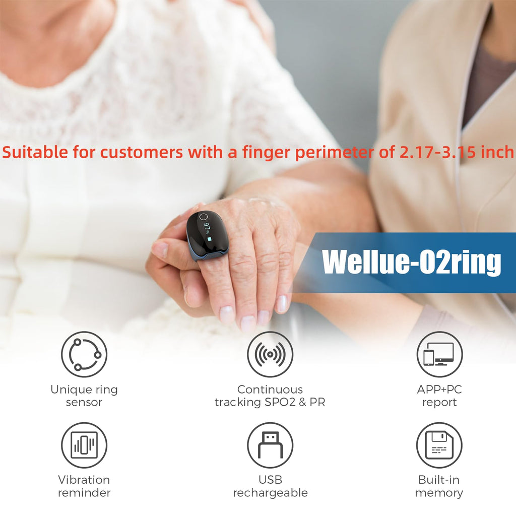 Wellue O2Ring Bluetooth Pulse Oximeter & SpO2 Monitor