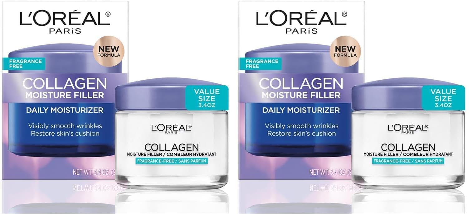L’Oreal Paris Collagen Daily Face Moisturizer, Anti Aging Face Cream to Reduce Wrinkles and Provide Intense Hydration