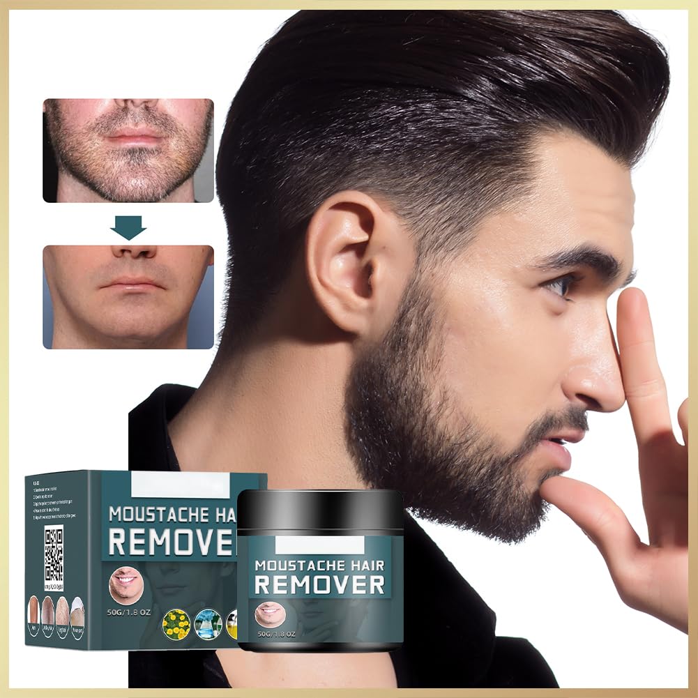 Wenrny Men's Beard & Mustache Hair Removal Cream 2-Pack