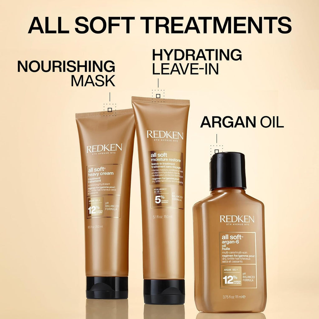 Redken All Soft Heavy Cream Mask Treatment – For Dry Hair, 8.5 Fl Oz