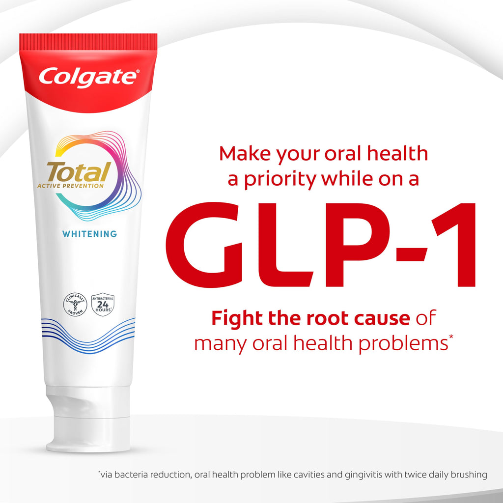 Colgate Total Whitening Toothpaste Gel with Fluoride, Bulk 4 Pack, 5.1 oz