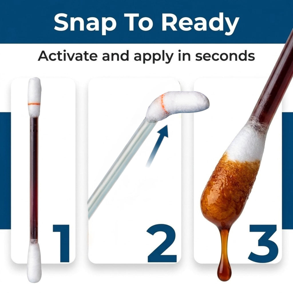 Povidone Iodine Antiseptic Swabs for Wound Care 50 Pack