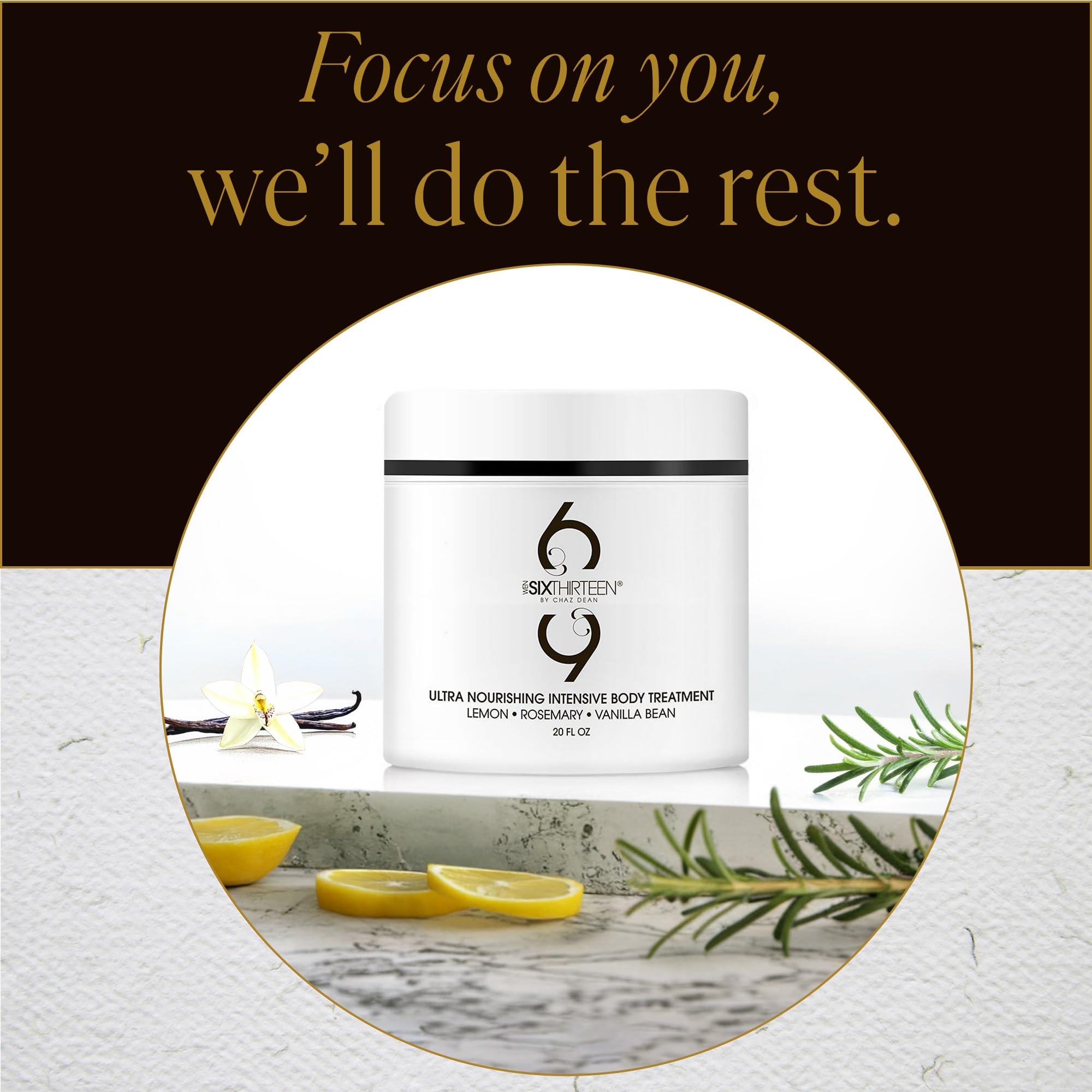 WEN 613 by Chaz Dean Ultra Nourishing Intensive Body Treatment - Body Butter for Extremely Dry Skin, Body Cream Lotion for Women & Men, Skin Care, Thick Moisturizer - 20 Fl Oz Tub (Pack of 1)