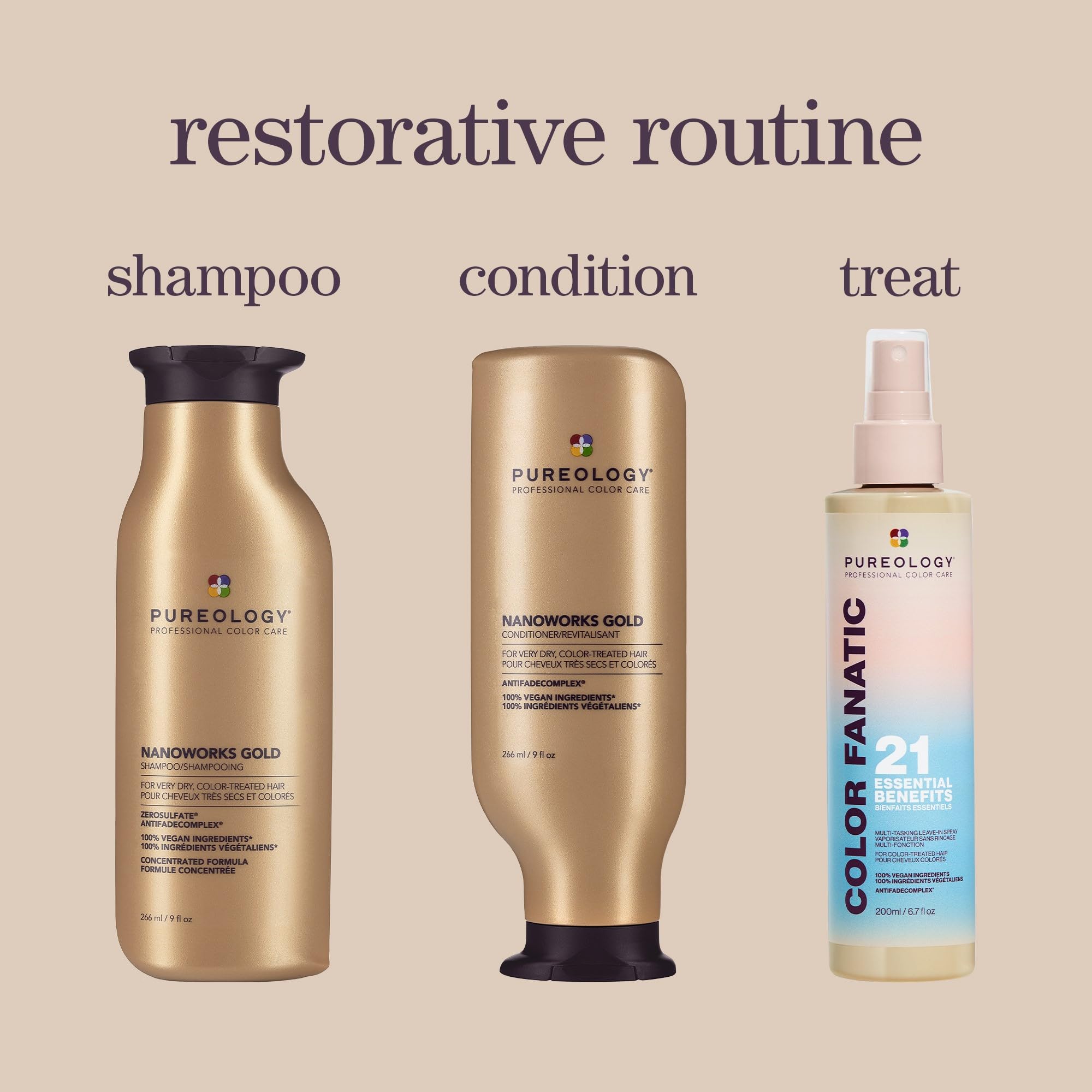 Pureology Nanoworks Gold Bundle – For Very Dry Hair, 33.8 fl oz