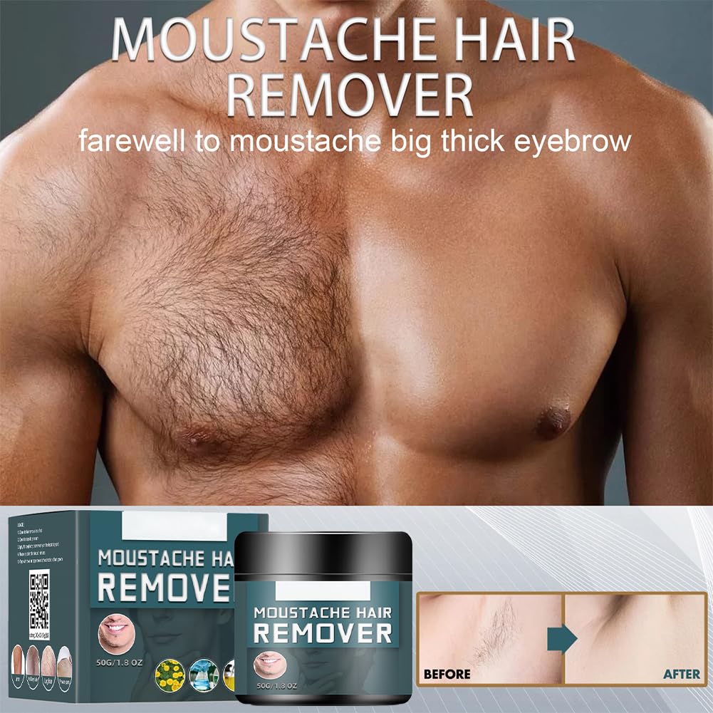 Wenrny Men's Beard & Mustache Hair Removal Cream 2-Pack
