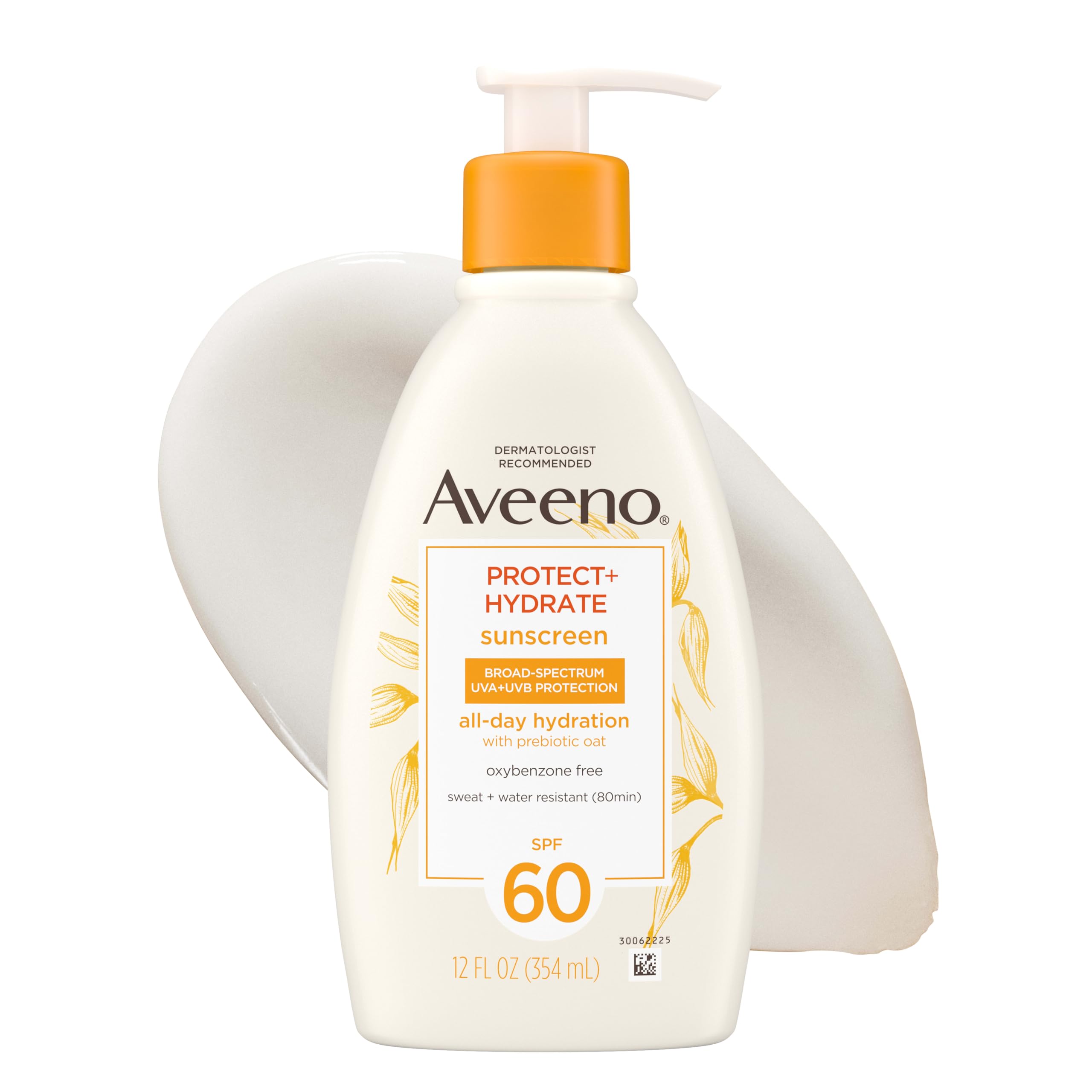 Aveeno Protect + Hydrate Moisturizing Body Sunscreen Lotion with Broad Spectrum SPF & Prebiotic Oat Weightless Refreshing Feel Paraben-Free Oil-Free Oxybenzone-Free 3.0