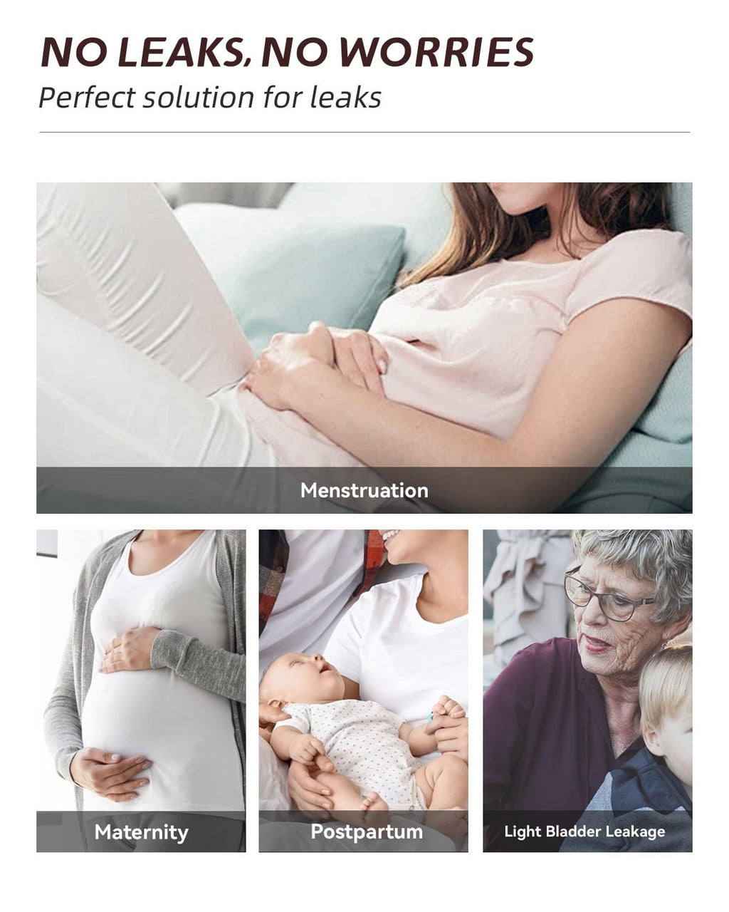 TIICHOO Heavy Flow Leakproof Period Underwear for Women
