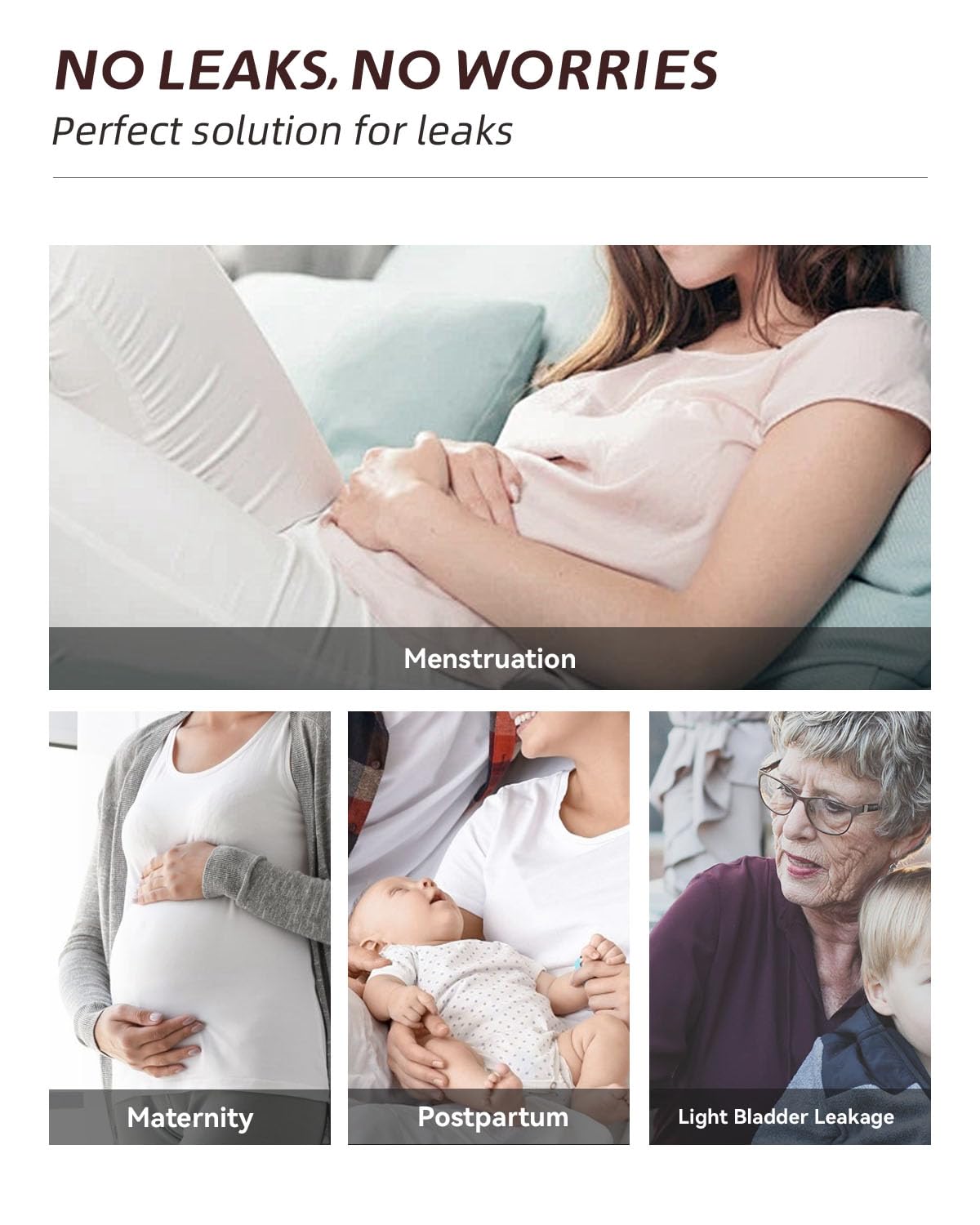 TIICHOO Heavy Flow Leakproof Period Underwear for Women