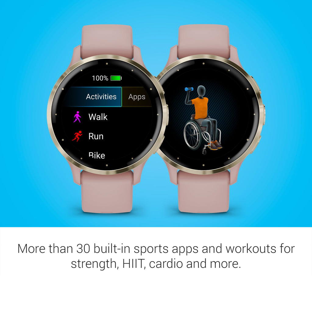 Garmin Venu 3 AMOLED Smartwatch with Stainless Steel Bezel