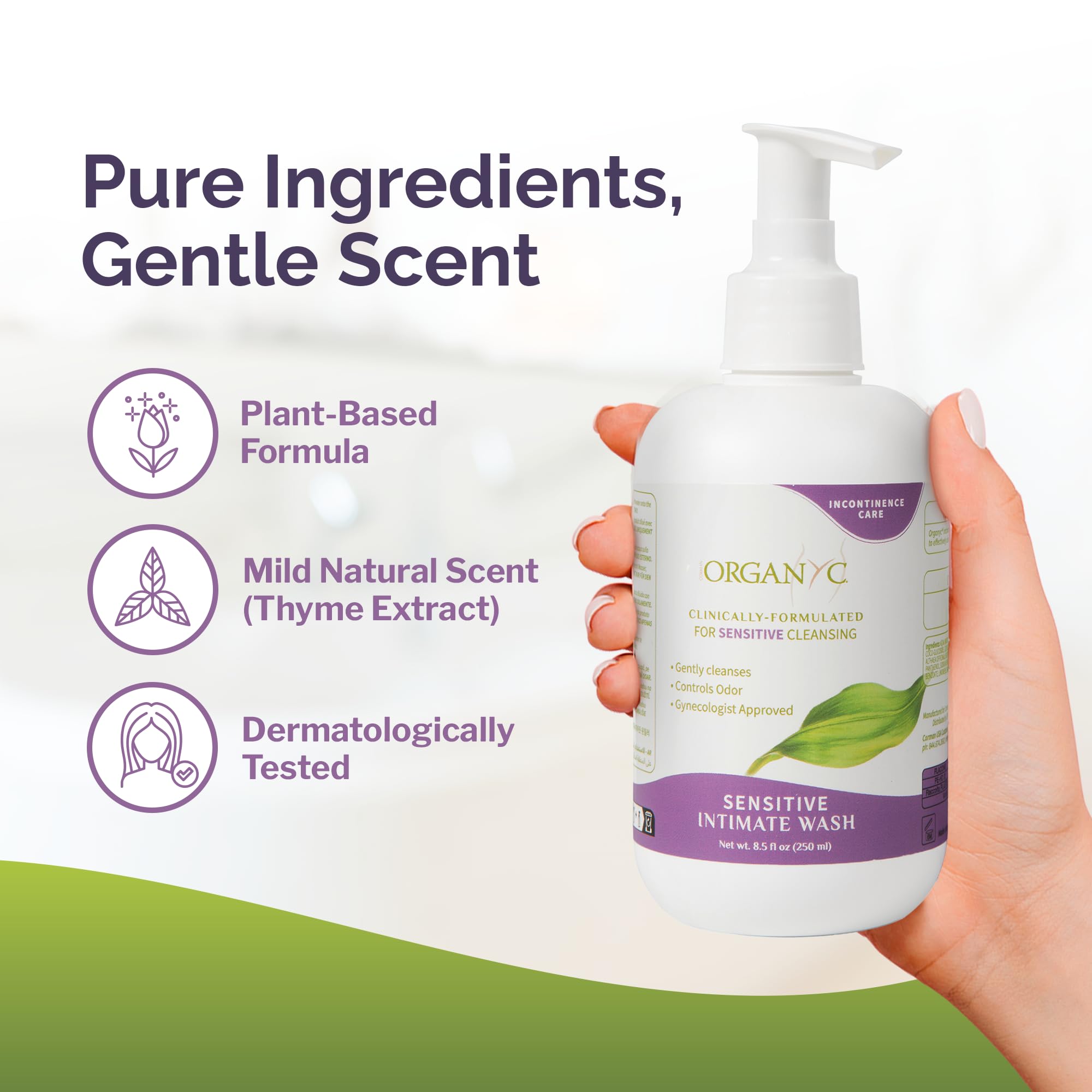 Organyc Gentle Feminine Wash with Thyme Extract 8.5 Fl Oz