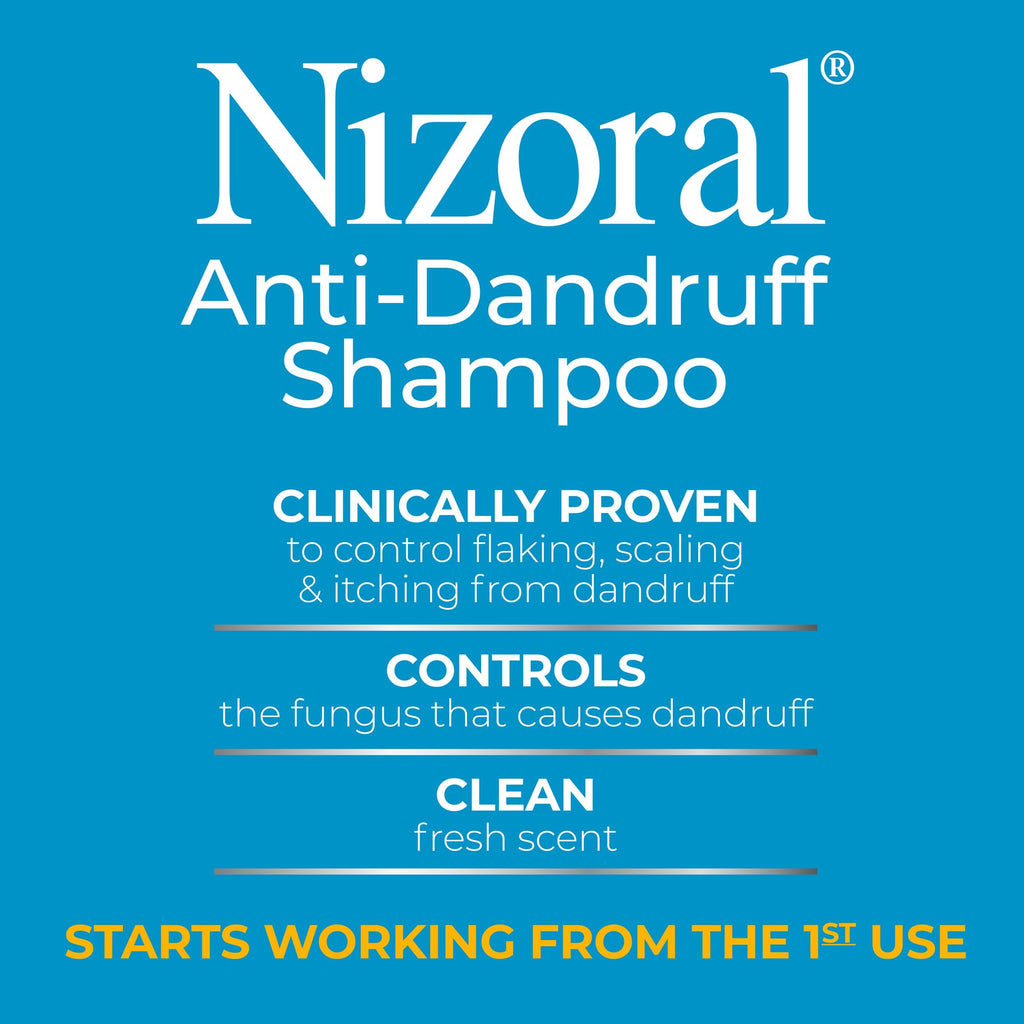 Nizoral Anti-Dandruff Shampoo with 1% Ketoconazole, 14 Fl Oz, Anti Fungal Shampoo