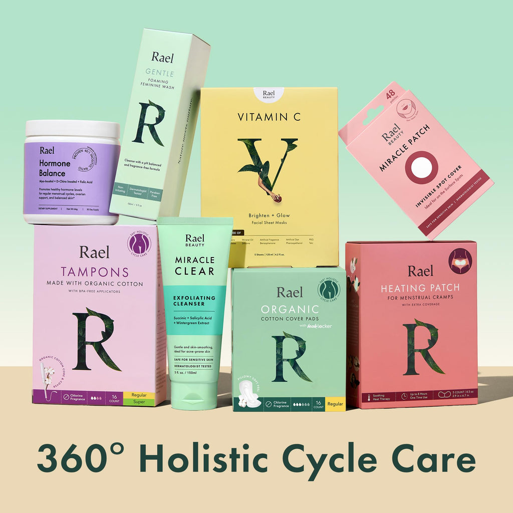 Rael Organic Cotton Sanitary Pads for Women, Regular & Large