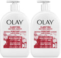Olay Face Wash, Daily Facial Cleanser with Niacinamide, Peptides & Glycerin - Clarifying, Refreshes Skin Surface, Refines Appearance of Pores - Sulfate-Free, Paraben-Free, Oil-Free, 16 Oz