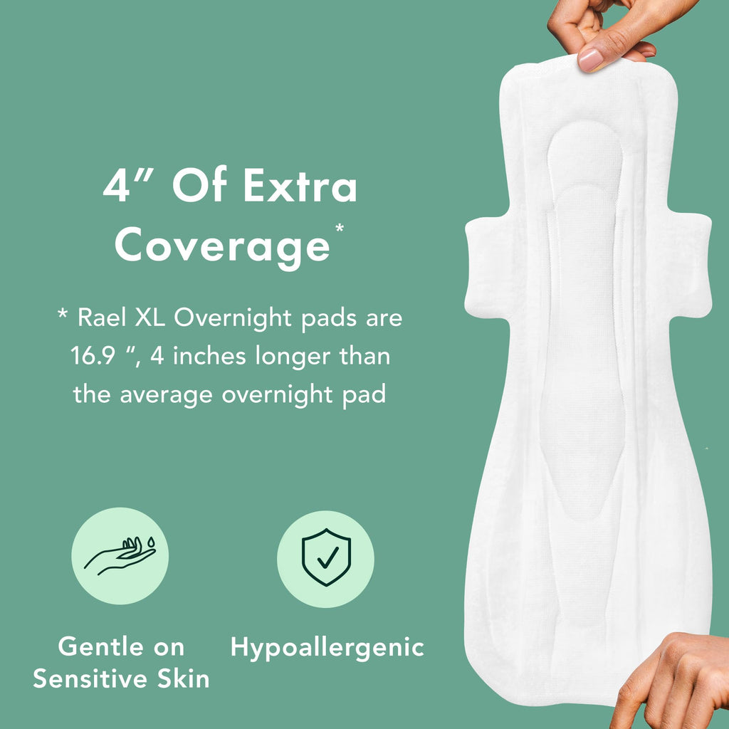 Rael Organic Cotton Sanitary Pads for Women, Regular & Large