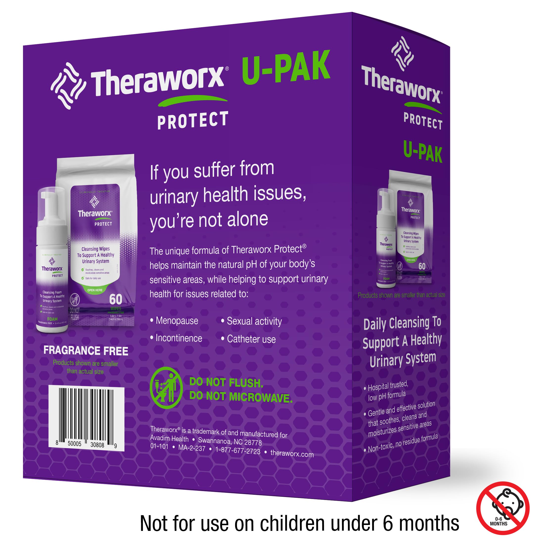 Theraworx Protect Urinary Health Wipes & Hygiene Foam