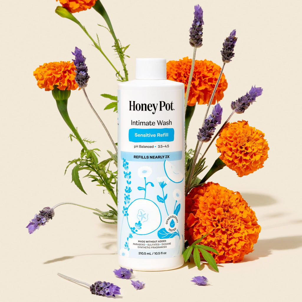 The Honey Pot Sensitive Feminine Wash Refill 10.5 Fl Oz 12-Pack
