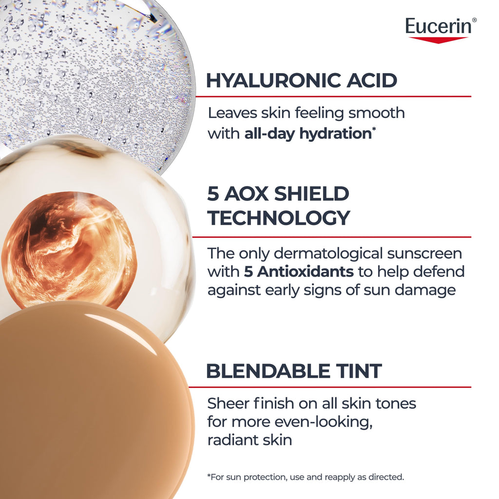 Eucerin Sun Age Defense Tinted Face Lotion SPF 50, 2.5 FL OZ