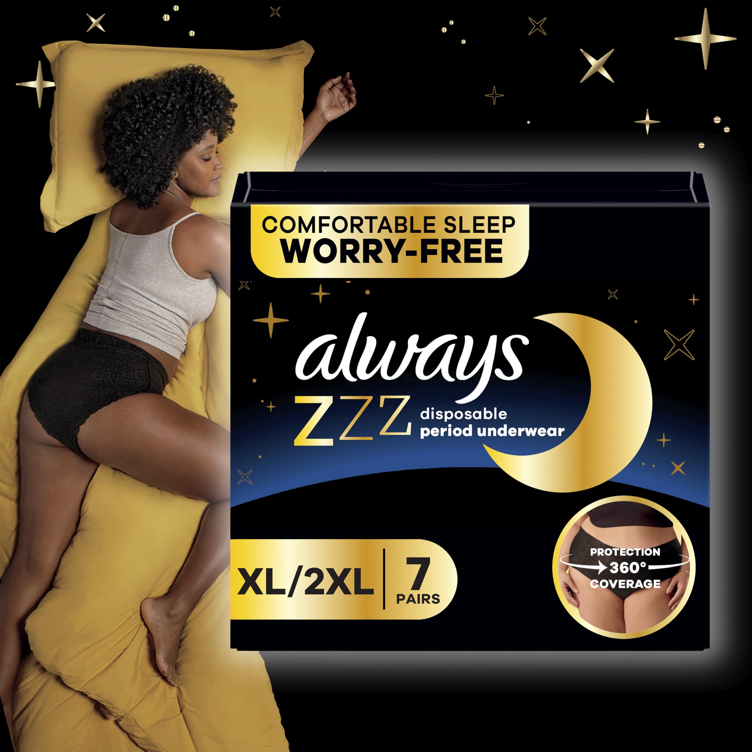 Always ZZZs Disposable Period Underwear