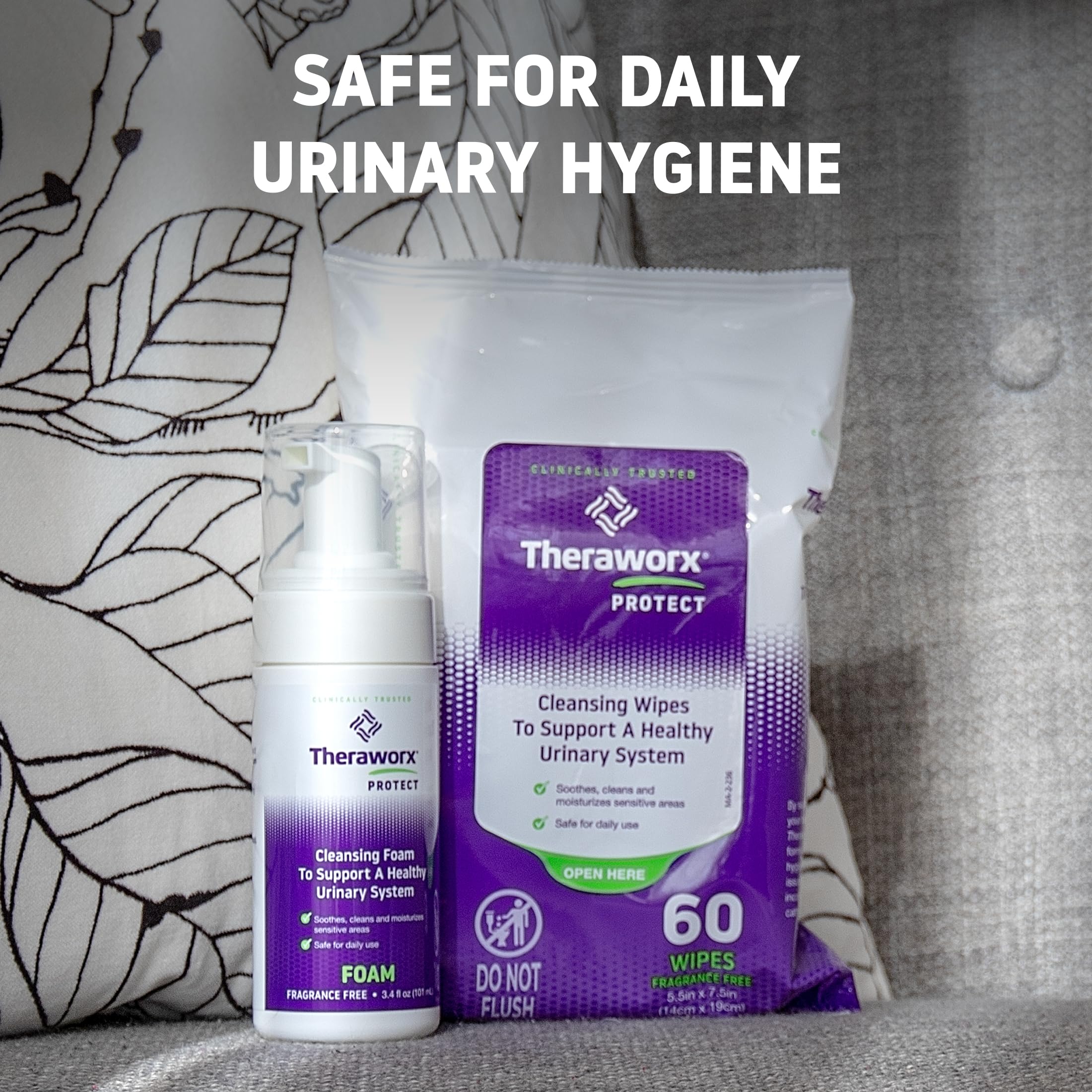 Theraworx Protect Urinary Health Wipes & Hygiene Foam