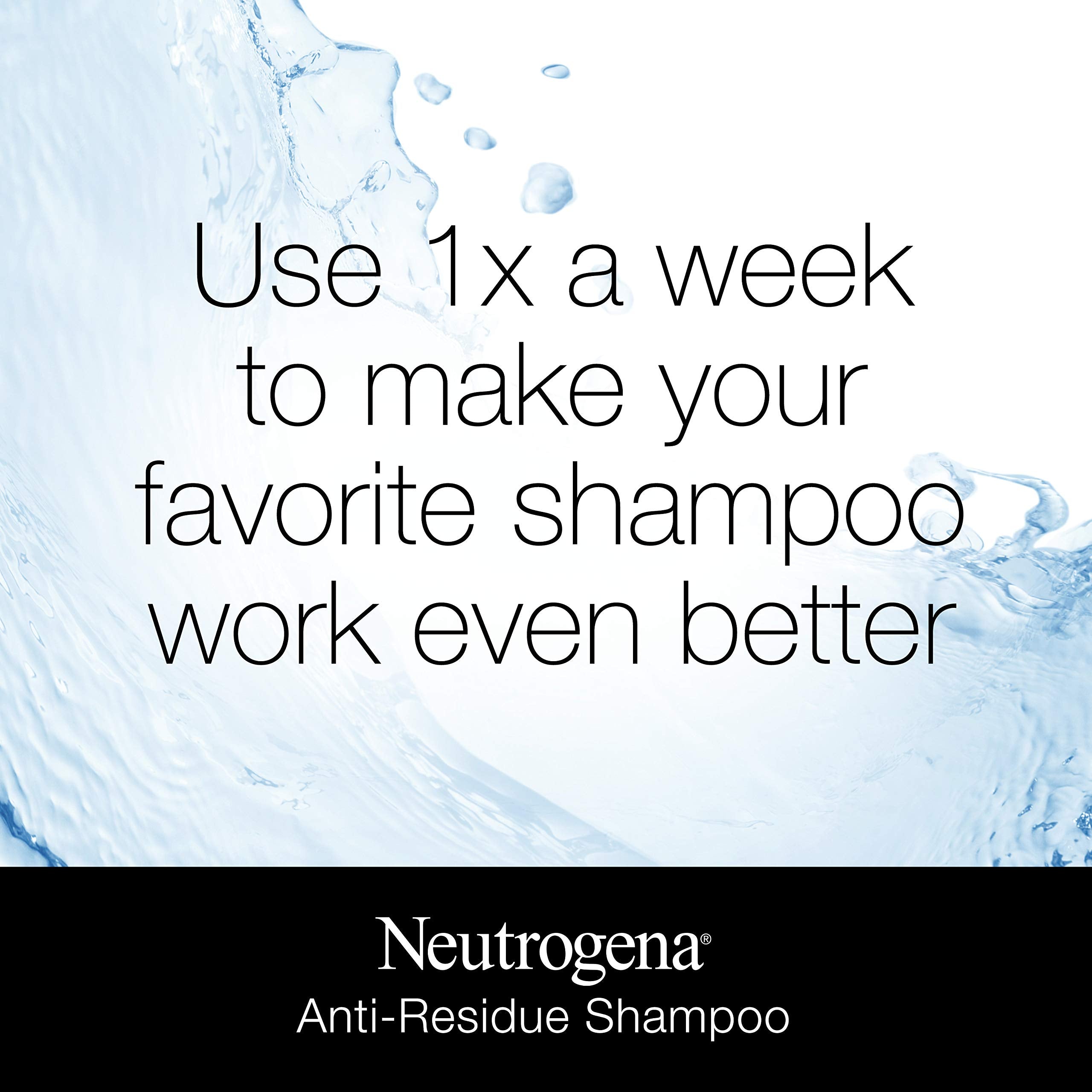 Neutrogena Anti-Residue Shampoo Gentle Non-Irritating Clarifying to Remove Hair Build-Up & Residue fl. oz