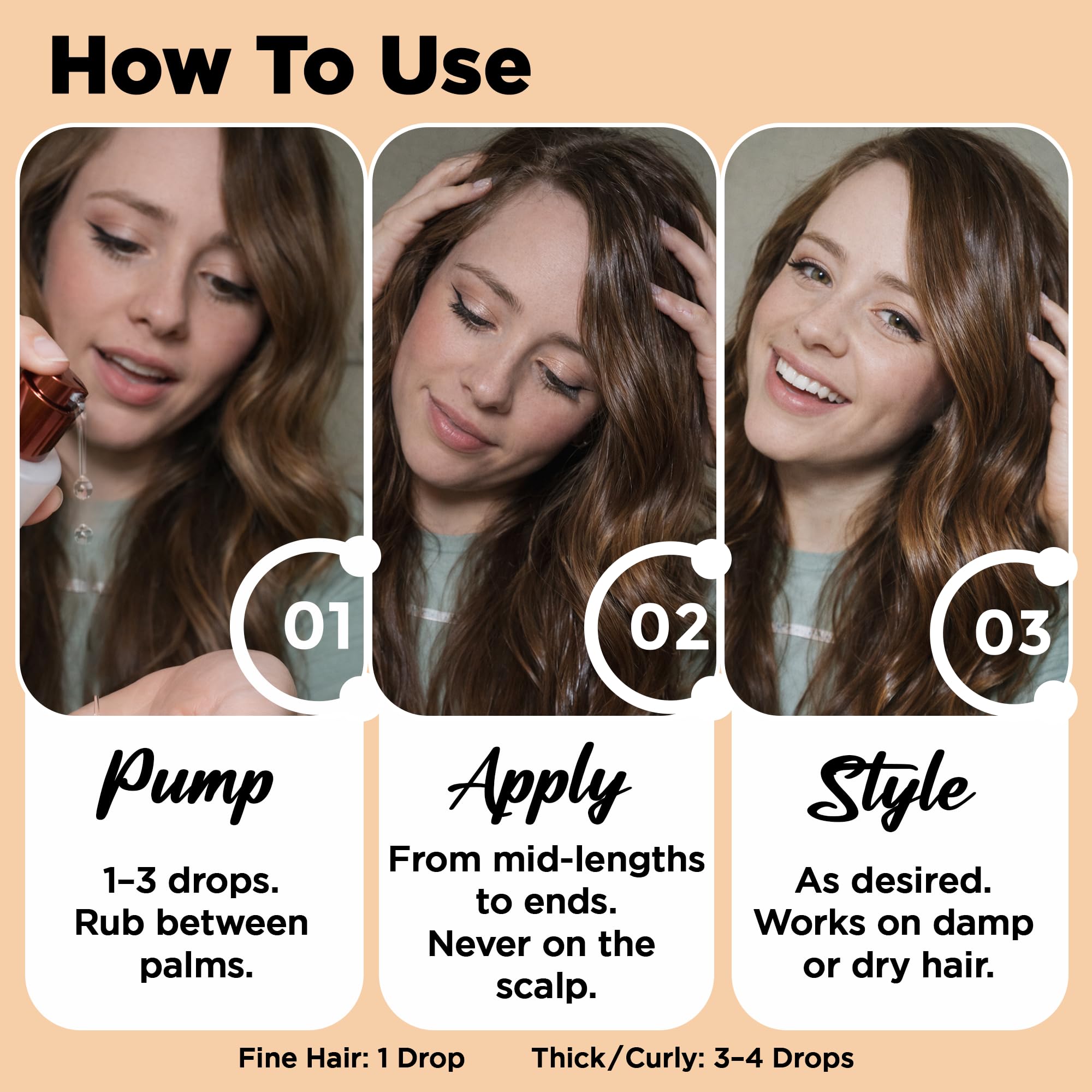 HerStyler Argan Oil Hair Serum - for Frizz, Straightening, Styling & Shine