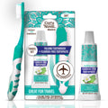GuruNanda Folding Toothbrush with Built-in Cover & Toothpaste with Hydroxyapatite, Perfect for Travel, Compact & Portable, On-The-go - Soft Bristles & Ergonomic Handle, for Adults & Kids (Parent)
