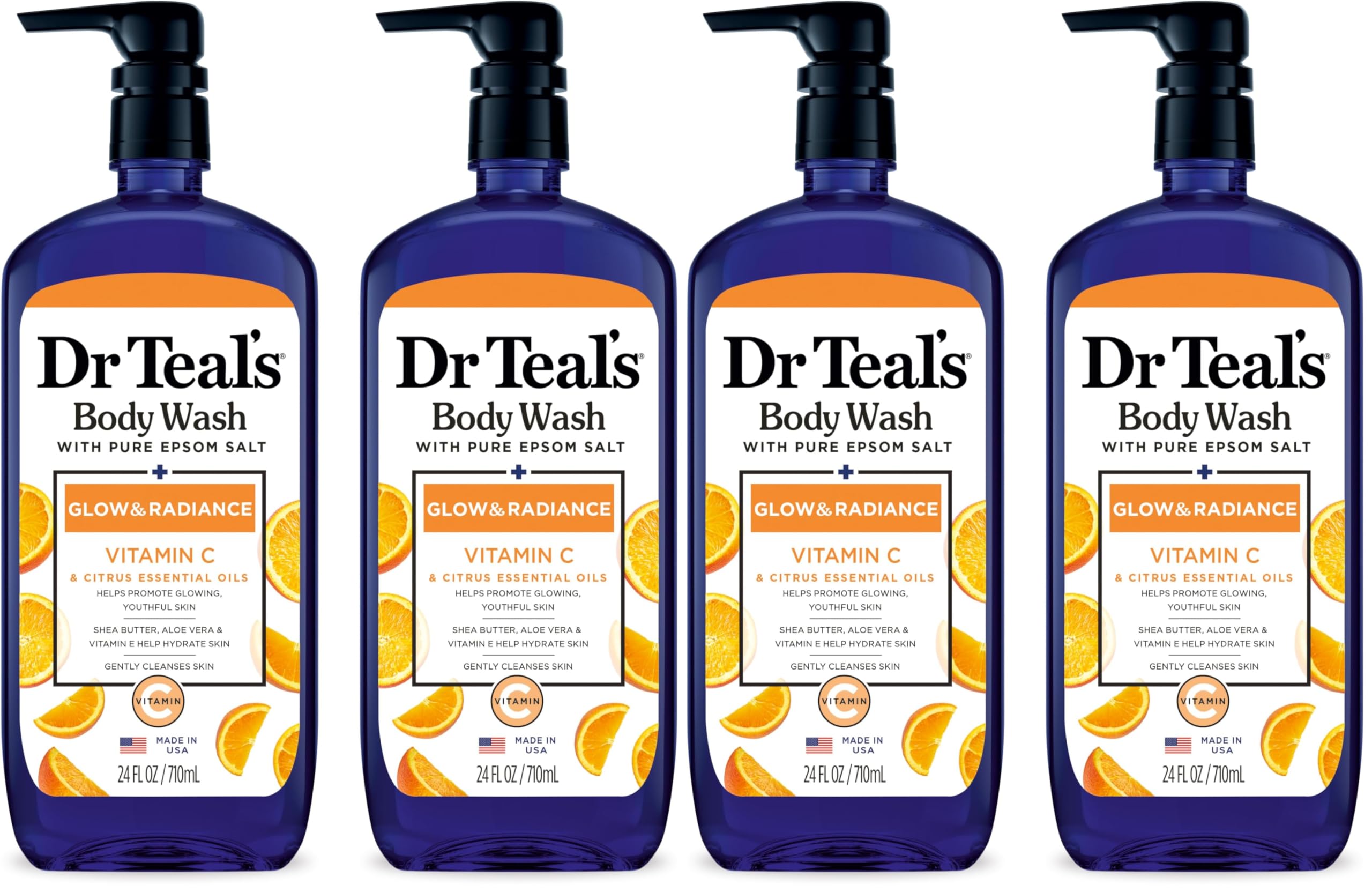 Dr Teal's Pure Epsom Salt Body Wash 24 Fl Oz, 2-Pack