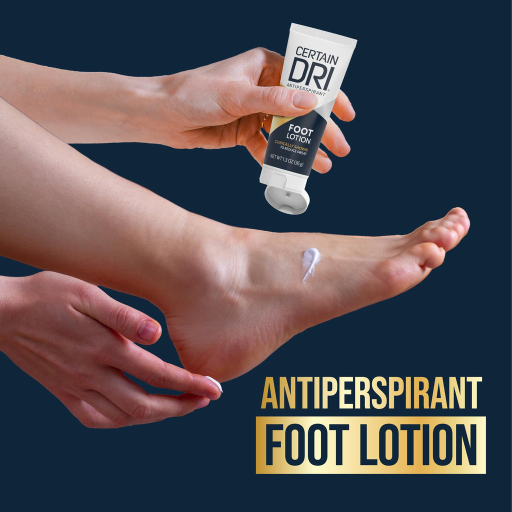 Certain Dri Antiperspirant Foot Lotion, 24-Hour Sweat Protection, 1.3 oz