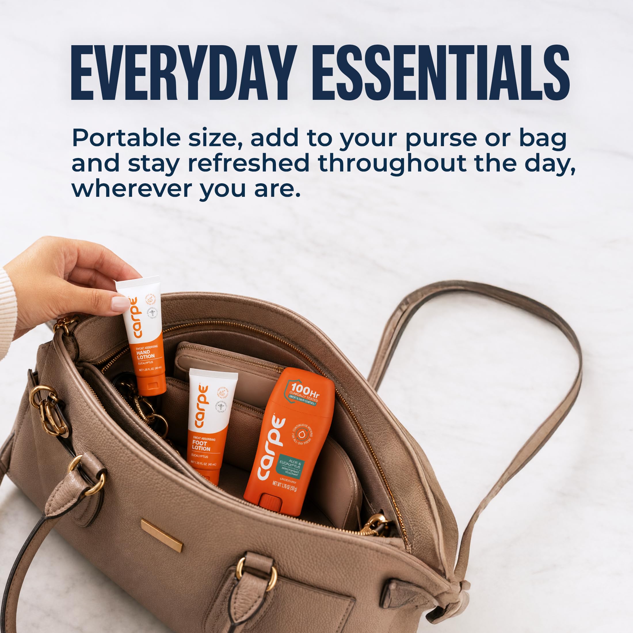 Carpe Sweat Bundle - Underarm, Hand & Foot Antiperspirant, Eucalyptus